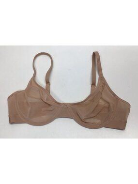 Negative Bra Beige Sheer Underwire Back Closure Size 38B